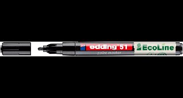 Edding E-51 EcoLine Olie-Marker Zwart 1-2 mm Duurzaam Milieuvriendelijk
