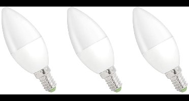 Spectrum LED Kaarslamp E14 1W - 230V - 90 Lumen - 4000K Neutraal Wit - Natuurlijk Licht - Energiezuinig - 3 stuks