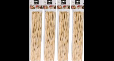 Excellent Houseware BBQ Sate/spiesjes prikkers - 200x - bamboe hout - 40 cm - spiezen - satestokjes