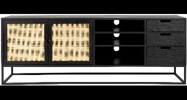 Puur - Bjerka dressoir MDF/rattan 150x38x55 cm