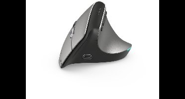 Hama EWM-700 - Draadloze ergonomische muis - 8 knoppen - 2.4 GHz RF & BT - dpi switch - Stil - Oplaadbaar - Antraciet
