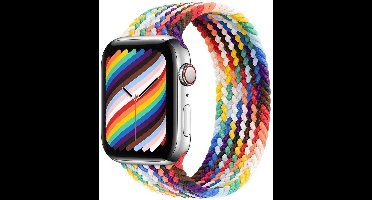 Apple Gevlochten solobandje voor de Apple Watch | 44/45/46/49 mm - Maat 6 - Pride Edition