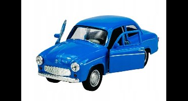 Welly Syrena 105 Blauw Metalen Modelauto 1:34 Legendarisch PRL Speelgoed