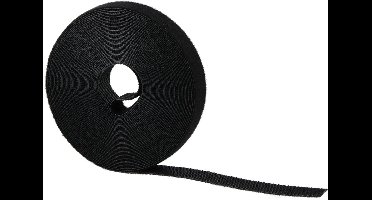 Innox HNL-20-10M-BK zwart klittenband 20mm breed, 10m lengte