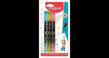 Maped Graph'Peps Deco Fancy Fijnliners - 4 Trendy Kleuren