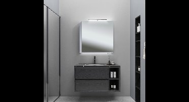 LED Spiegelkast - Afimona Vanity 60x60 cm - Randloos - Aluminium - Witte Afwerking - IP44 Gecertificeerd