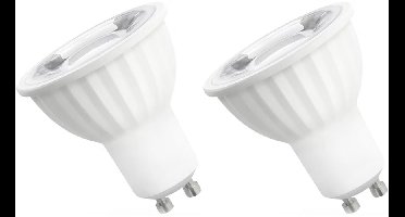 Spectrum LED Lamp GU10 6W - 230V - 410 Lumen - 3000K Warm Wit - Gezellig licht - Energiezuinig - 2 stuks