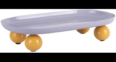 Present Time Dienblad Double Funky Oval Large - Paars - 39x16x6cm - Modern