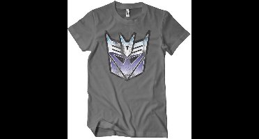 Transformers Distressed Decepticon Shield T-Shirt Darkgrey-XL
