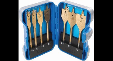 Silverline Speedboren - Titanium Coating - 7-delig - Ø 10-32 mm - Inclusief Opbergkoffer