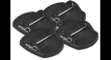 ProPlus Stabilisatievoeten - Met Metalen Pen - 4 stuks - Caravanvoet - Onderlegplaat Caravan - Kunststof - Zwart