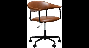 Rover Dan-Form kantoorstoel met armleuningen PU-kunstleer lichtbruin.