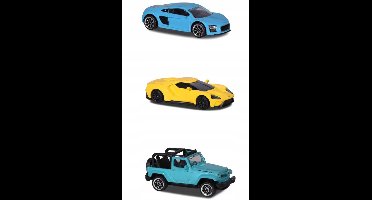 Majorette Straatauto's 3-Pack - 3 Verschillende Voertuigen