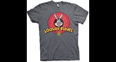 Looney Tunes Distressed Logo T-Shirt Dark-Heather-M