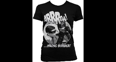 DC Comics Batman Dames Tshirt -XL- Arrrgh Wrong Number Zwart