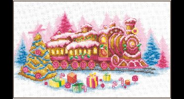 Vervaco - Telpakket kit - 35 x 20cm - Gingerbread locomotief - PN-0215313