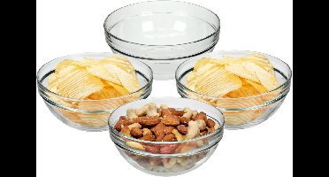 Luminarc Schaaltje/kommetje - 12x - glas - 14 x 6 cm - snackschaaltje/toetjes schaaltje