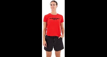 Superdry Sport Luxe Graphic Fitted T-shirt Met Korte Mouwen Oranje 2XS Vrouw