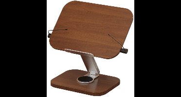 Verstelbare standaard - boekensteun - Boekenstandaard - Boekenrek - Laptop standaard - Leesstandaard voor meerdere apparaten - Aluminium - Bruin