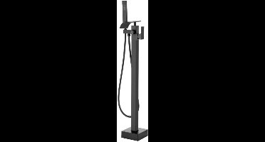 Badkraan – Badkuipkraan – Vloerkraan – Vrijstaande Kraan – Badmengkraan – 360° Draaibare Uitloop – Duale Waterstanden Regen En Massage – Geborsteld Chroom – Kunststof Klep – Elektriciteitvrij