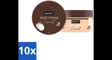 10 x Sence Bodycrème Coconut 200 ml - Kokosolie - Kokosgeur - Lichaamscrème - Hydratatie - Huidverzorging
