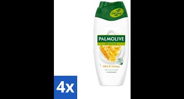 4 x Palmolive Naturals - Douchecrème - Honing & Melk - Hydraterende Melk - 250 ml - Douchegel - Melk - Honing - Hydraterende Douchegel - Huid Verzorging