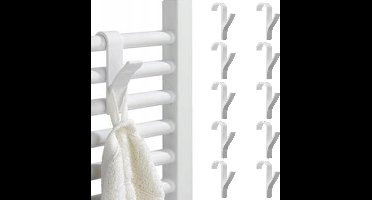 Azomor® Set van 10 veelzijdige witte haken voor radiatoren en meer