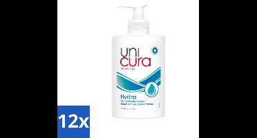 12 x Unicura Vloeibare Handzeep Hydra 250 ml - Handzeep - Hydra - Antibacteriële Handzeep - Handhygiëne - Handverzorging