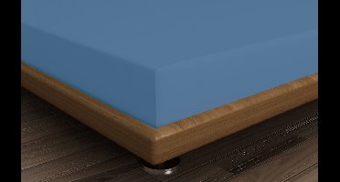Asir - Ranforce hoeslaken - 100% katoen - blauw - 90 x 230 cm