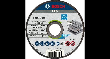 Bosch Doorslijpschijf recht Standard for Inox - Rapido 115mm - 10stuks