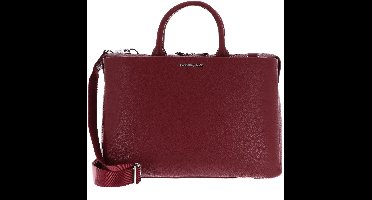 MANDARINA DUCK Leren handtas shopper met laptopvak Mellow Urban Handbag Grape donkerrood