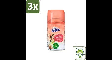 3 x At Home - Scents - Navulling - Vanille - Spray - 250 ml - Grootverpakking - Geurverspreider - Vanille Geur - Huisgeur - Spray Navulling - Kamergeur
