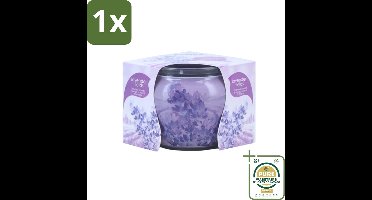 1 x At Home - Scents - Geurkaars - Lavender - 70 g- Lavendel Geur - Geurkaars - Rustgevende Geur - Kalmerende Geur - Natuurlijke Kaars