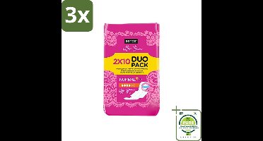 3 x Sence - Normaal - Maandverband - Zonder Vleugels - 2 x 10 Maandverbanden - Grootverpakking - Maandverband - Maandverband Zonder Vleugels - Normale Menstruatie - Ultra Dun - Discreet Maandverband