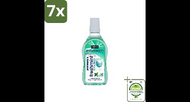 7 x Sence - Fresh Freshmint - Mondwater - Fris & Muntig - 500 ml - Grootverpakking - Mondwater - Frisse Adem - Tandplak - Tandenpoetsen - Mondverzorging