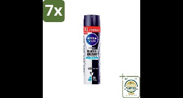 7 x Nivea - Deospray - Men - Invisible Black & White Active - 250 ml - Grootverpakking - Deodorant Spray - Anti-vlekken - Zweetbehandeling - Huidbescherming - 48 Uur Bescherming