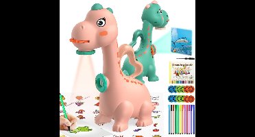 RVV® Tekenprojector - Kinder Tekenprojector - Tekenprojector Kinderen -Dinosaurus - Roze- 22cm x 15cm x 10cm