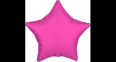 Folieballon Ster Neon Roze