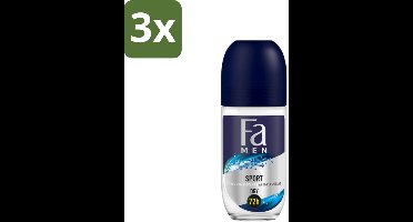 Fa Men - Sport - Deodorant Roller - Citrus Green - 50 ml - Bulkverpakking - 3 stuks