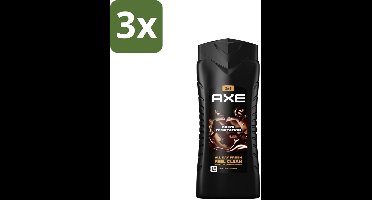 Axe 3-in-1 Douchegel XL Dark Temptation 400 ml - Bulkverpakking - 3 stuks