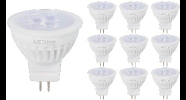 LED line PRIME LED Spot GU4 MR11 - 3W (vervangt 30W) - 330lm - Ø35mm - 12V - Energiezuinig - 10 stuks