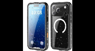 DrPhone AquaShield – Waterdichte Telefoonhoes – IP68 Waterdicht – 360° Bescherming – Geschikt Voor Magnetische Ring - Geschikt Voor iPhone 17 Pro Max – Zwart