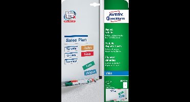 Magneetetiket Avery 210x297mm wit 5 vel 1 etiket per vel