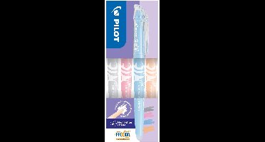 Pilot Frixion Light Natural Set 4 Kleuren Grijs-Koraal-Hemelsblauwl-Licht Oranje Uitwisbaar