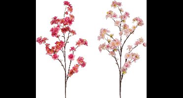 Emerald - Kunstbloem Kersenbloesem Roze 120cm - Set van 2 - Kunstplant voor binnen