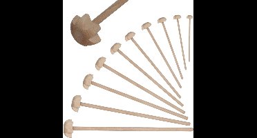 Houten garde | handmixer van FSC beukenhout voor eieren en beslag 60 x 10 cm