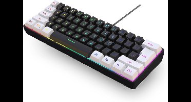 Compact Ergonomisch Gaming Toetsenbord met RGB Licht - 61 Toetsen voor Windows, PC en Laptop