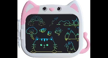 LCD Tekentablet voor Kinderen - 10 Inch Educatief Doodle Bord met Cartoon Katontwerp