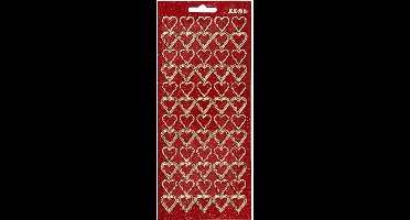 Stickers Goud - Randen Design Stickers - Zelfklevende Foliestickers - Gouden Decoratie Stickervellen - DIY Scrapbooking & Kaarten Maken - 10x23 cm