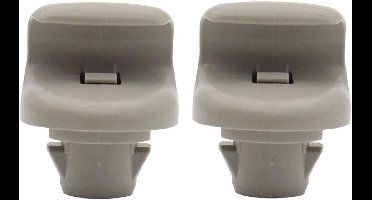 Zonneklep Clips en Houder Beugels - Grijs - Set van 2